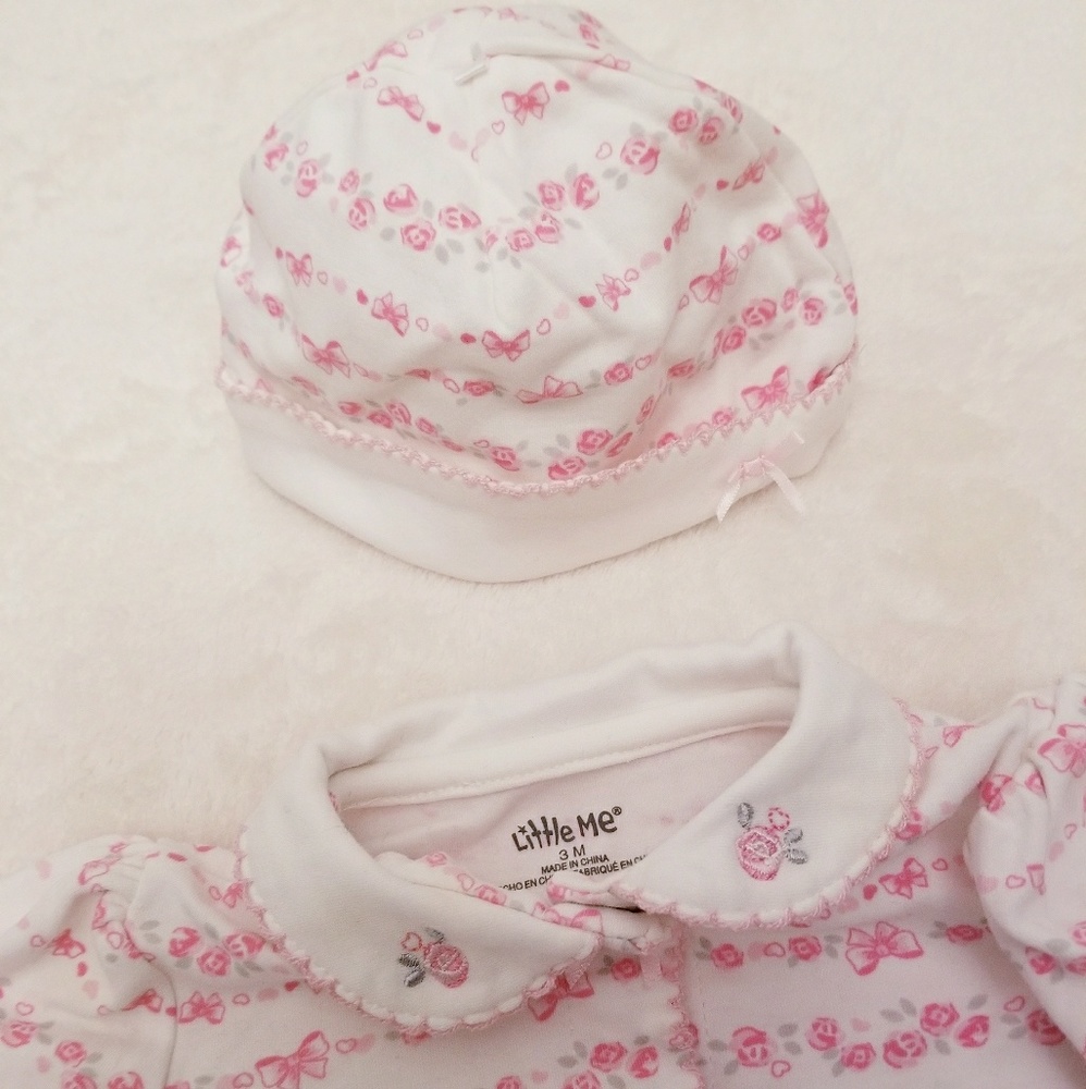 Baby footie and hat set